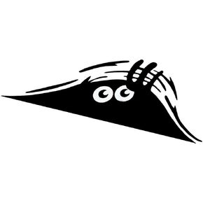 WANBY Black Monster Peeking Sticker Decal (3 Pcs) for Car, Window, Laptop, Ipad, Wall, Car Truck Motorcycle, Indoor Use