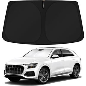 KUST Custom Fit Windshield Sun Shade for 2019-2024 Audi Q8 Accessories Sunshade Sun Visor Protector Foldable Blocks UV Rays Keep Your Car Cooler