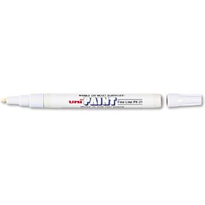 Sanford 63713 Uni-Paint Oil Based Marker, Fine Point, White Ink, 1/Each