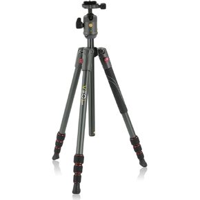 Vanguard VEO 2 204AB Red Aluminum Travel Tripod with VEO 2 BH-45 Ball Head for Sony, Nikon, Canon, Fujifilm Mirrorless, Compact System Camera (CSC), DSLR