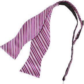 Dan Smith Pink Yellow Bowtie Men Microfibers Formal Self Tie Bowtie Self-Tied Bowtie Orange Red