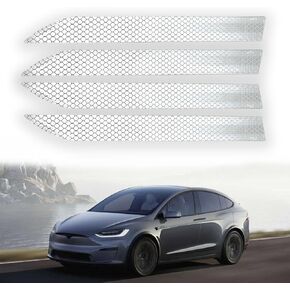 4 Pcs Door Handle Wrap Compatible with Tesla Model X (2016-2023) Accessories Car Door Handle Cover Trim Protector Sticker Decal Carbon Fiber Exterior Upgrade Modification (Black)