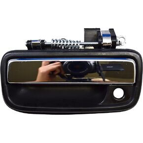 PT Auto Warehouse TO-3246MA-FL - Outside Exterior Outer Door Handle, Black Housing with Chrome Lever - Driver Side Front