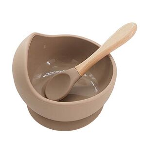 Baney Bowl & Spoon Set for Baby Toddler & Kids | Spill Proof Suction | Food Grade Silicone | BPA Free | First Stage | Self Feeding | Baby Led Weaning (Sage)