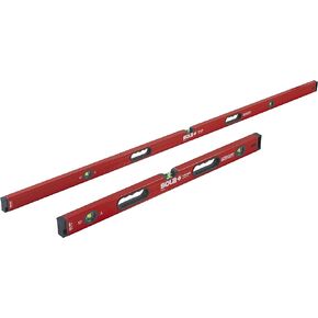 SOLA LSB7832 Big Red Aluminum Box Beam Level Jamb Set with 3 60% Magnified Vials, 32 & 78-Inch