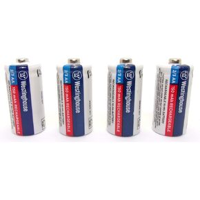 4X Westinghouse 2/3 AA Ni-Mh Battery Batteries Rechargeable 1.2 V Volt 150 mAh Reusable Chargeable by JL Missouri Parts