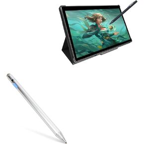 BoxWave Stylus Pen Compatible with Simbans PicassoTab XL (11.6 in) - AccuPoint Active Stylus, Electronic Stylus with Ultra Fine Tip for Simbans PicassoTab XL (11.6 in) - Metallic Silver