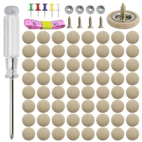 262 Pcs Car Roof Headliner Repair Kits, 65pcs Auto Roof Snap Rivets Retainer for Interior Ceiling Cloth Fixing Repair Buckle with Installation Tool (Beige Flannelette)