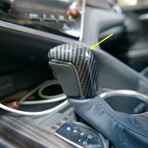 Sport Style Carbon Fiber Print Gear Shift Knob Cover Trim for Toyota Camry 2018 2019 2020 Avalon 2019 2020 Corolla Hatchback 2019 2020 (Carbon Fiber Print)