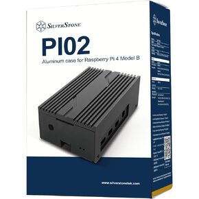 PI02 SilverStone Technology Aluminum case for Raspberry Pi 4 Model B (CS-PI02B)