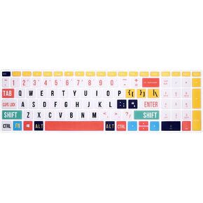 HRH English Keyboard Cover for HP Envy & Pavilion 15/17 Laptop,Rainbow Font in Saudi Arabia