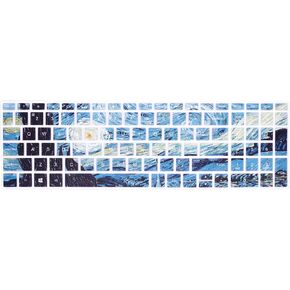 HRH Keyboard Cover for HP Envy x360 15.6" Series /2020 2019 Pavilion 15/Pavilion x360 15.6" Series/Envy 17 17.3" Series/Laptop 15t 17t 17-ca0011nr 17-by0040nr,Creative Rainbow Font