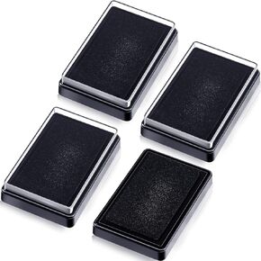 4 Pcs Egg Stamp Ink Pad with Black Egg Safe Ink Ideal for Marking Eggs 3.75 x 2.36 Inches Black