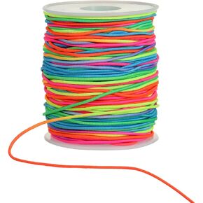 1.5mm x 65 M/213 Feet Rainbow Elastic Cord Beads Stretch String for Jewelry Bracelet Making (Rainbow 65M) in Saudi Arabia
