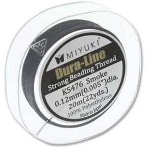 Miyuki Dura-line Strong Beading Thread - 20meters (Smoke Grey, 0.12mm)