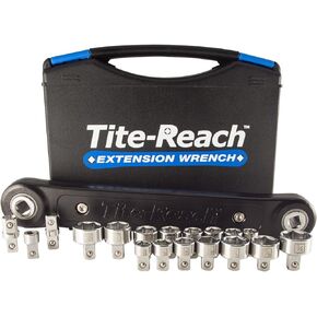 TITE-REACH 3/8 inch Professional Extension Wrench and Low Profile Socket Kit