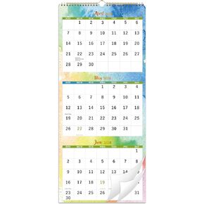 2024-2025 Calendar - 3 Month Wall Calendar 2024-2025 Display (Folded in a Month), Wall Calendar 2024-2025, Apr. 2024 - Sep. 2025, 11" x 26", 3 Month Vertical Calendar in Kuwait