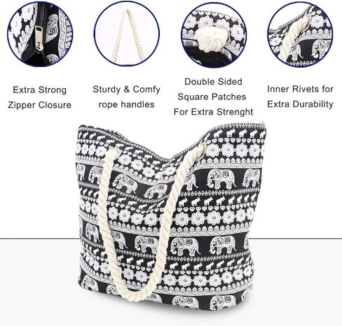 PULAMA Women Beach Tote Canvas Shoulder Bag Anchor Summer Handbag Top Handle Bag Straw Beach Bag in Saudi Arabia