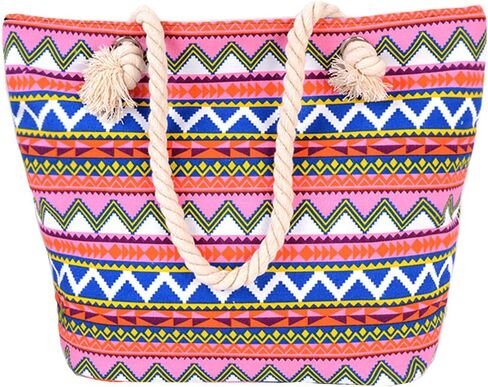 PULAMA Women Beach Tote Canvas Shoulder Bag Anchor Summer Handbag Top Handle Bag Straw Beach Bag in Saudi Arabia