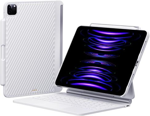 Carbon Fiber Case for Magic Keyboard iPad Pro 11 2022/2021/2020/2018 (Keyboard not Included) and iPad Air4/Air5 (2022/2020) 10.9 with Pencil Holder, Magic Keyboard Case in Kuwait