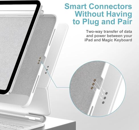 Carbon Fiber Case for Magic Keyboard iPad Pro 11 2022/2021/2020/2018 (Keyboard not Included) and iPad Air4/Air5 (2022/2020) 10.9 with Pencil Holder, Magic Keyboard Case in Kuwait