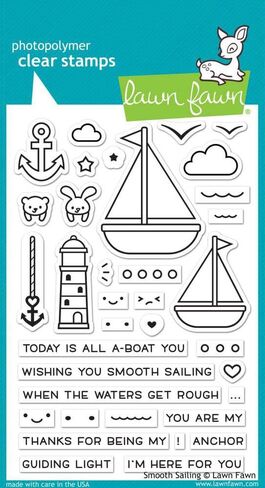 Lawn Fawn - Smooth Sailing Stamps Set and Dies Set - 2 Item Bundle in Saudi Arabia