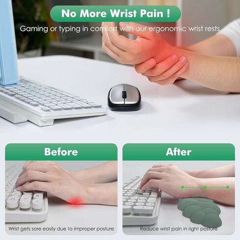 MoKo Cloud Wrist Rest, Ergonomic Cloud Keyboard Wrist Rest with Mouse Rest Wrist Pad, Upgraded PU Leather Cloud Arm Rest Wrist Pad for Keyboard and Mouse for Office, Gaming, Computer, Laptop, Purple in Saudi Arabia