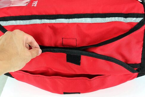 غطاء بيت السفر مقاس 19 بوصة، حامل الكلب، قفص القطط، قفص الحيوانات الأليفة، الجرو، خفيف، مانع للبرد والرياح، غطاء طوارئ أحمر مع شريط عاكس للحيوانات الأليفة الصغيرة والمتوسطة الحجم in Kuwait