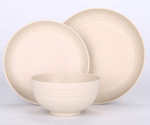 LuckyZone Unbreakable Cereal Bowls - 24 oz Reusable Wheat Straw Bowl Set of 4 - Dishwasher & Microwave Safe - Perfect for Cereal, Soup and Rice - BPA Free, Healthy & Eco-Friendly (4 Color) in Saudi Arabia