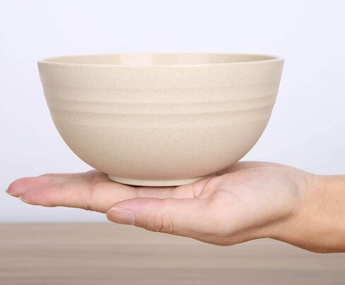 LuckyZone Unbreakable Cereal Bowls - 24 oz Reusable Wheat Straw Bowl Set of 4 - Dishwasher & Microwave Safe - Perfect for Cereal, Soup and Rice - BPA Free, Healthy & Eco-Friendly (4 Color) in Saudi Arabia