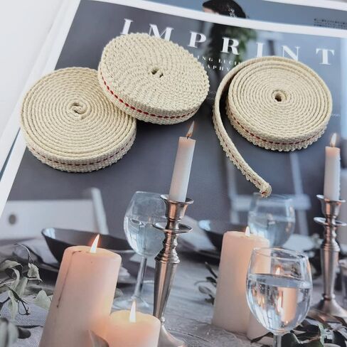 6 لفات 1/2 بوصة مصباح زيت يمتص فوانيس الزيت المسطحة مع غرزة لمصابيح الزيت وشعلات الشموع (3.94 قدم × 6) in Kuwait