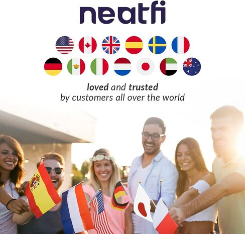 Neatfi 6-Wheel Rolling Base Floor Stand, Compatible for LED Desk Lamp and Magnifying Lamps, Versatile Stand for Work, Study, and Needlework (White) in Saudi Arabia