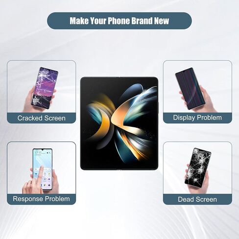 شاشة LCD رقمية متوافقة مع Samsung Galaxy Z Fold 4 SM-F936U SM-F936B شاشة LCD أمامية صغيرة تعمل باللمس مجموعة صغيرة + أدوات in Saudi Arabia