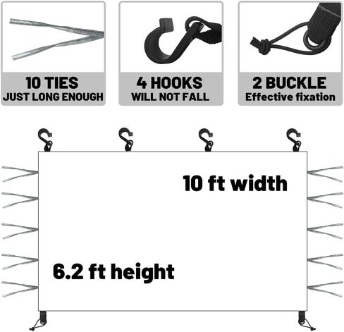 Sun Side Walls for 10x10 Pop up Tent, Instant Canopy Shade Removeable Sidewalls, UPF50+ Waterproof, White, 10x10 3pc in Saudi Arabia