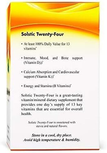 Nature's Sunshine Solstic أربعة وعشرون، 30 عبوة | توفر عبوات مشروبات الفيتامينات المتعددة ما لا يقل عن 100% من القيمة اليومية لـ 13 فيتامينًا في مزيج مشروب صحي ورائع المذاق in Kuwait