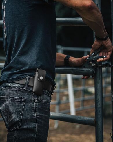 Leather Multitool Sheath for Gerber Suspension & Gerber Suspension NXT (Black) - Full Grain Leather Belt Tool Holder - Multi Tool Holster for Belt w/Solid Brass Rivets - Belt Accessories for Men in Kuwait