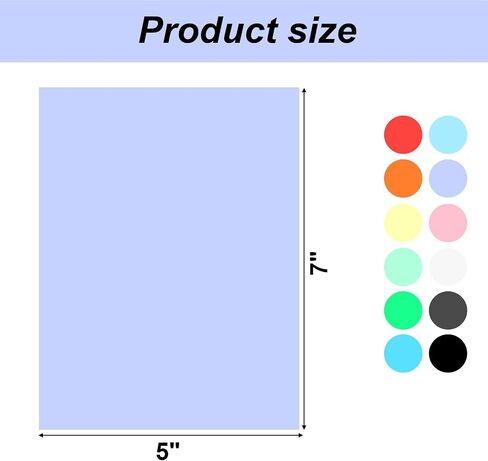 Shindel 100 Sheets Construction Paper for Crafts, 12 Color Cardstock Paper Kids Art Crafts Card for Art Class Invitation Making Scrapbooking 250gsm in Saudi Arabia