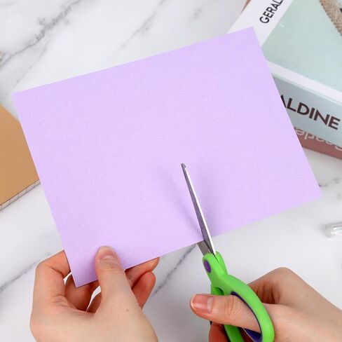 Shindel 100 Sheets Construction Paper for Crafts, 12 Color Cardstock Paper Kids Art Crafts Card for Art Class Invitation Making Scrapbooking 250gsm in Saudi Arabia