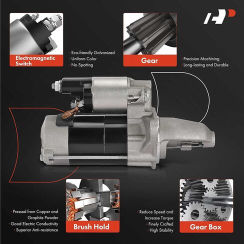 A-Premium Starter Motor Compatible with Subaru Impreza 2002-2007 & Saab 9-2X 2005-2005, 2.0L 2.5L, 12V 1.0KW 9-Teeth Counterclockwise, Replace# 23300AA420, 2810021050 in Saudi Arabia