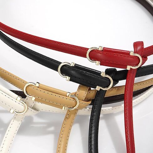 Glamorstar Skinny Leather Belts for Women Thin Waist Belt for Dresses in Saudi Arabia