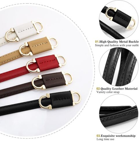 Glamorstar Skinny Leather Belts for Women Thin Waist Belt for Dresses in Saudi Arabia