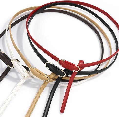 أحزمة جلدية رفيعة من جلامورستار للنساء، حزام خصر رفيع للفساتين in Kuwait