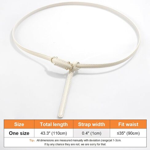 أحزمة جلدية رفيعة من جلامورستار للنساء، حزام خصر رفيع للفساتين in Kuwait