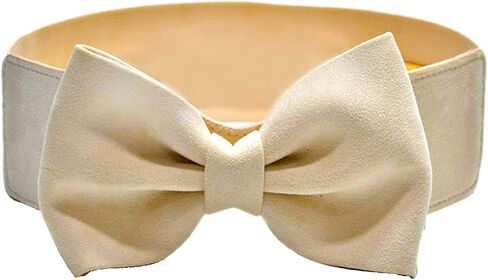 ربطة عنق نسائية مرنة وأحزمة خصر واسعة من الجلد السويدي الفهد قابلة للتمدد لفستان المخصر in Kuwait