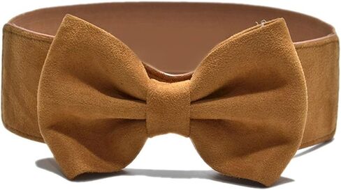 ربطة عنق نسائية مرنة وأحزمة خصر واسعة من الجلد السويدي الفهد قابلة للتمدد لفستان المخصر in Saudi Arabia