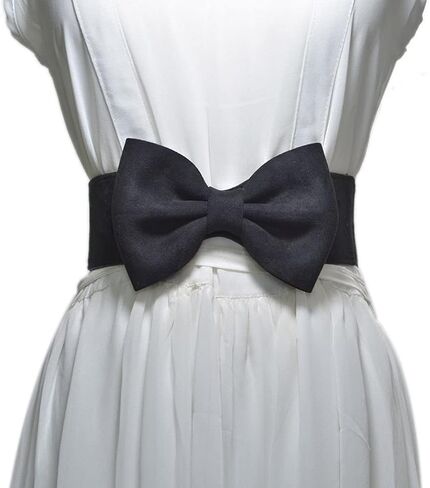 ربطة عنق نسائية مرنة وأحزمة خصر واسعة من الجلد السويدي الفهد قابلة للتمدد لفستان المخصر in Kuwait