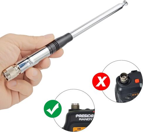 UAYESOK Telescopic TNC CB Antenna Upgrade for President Randy, Randy II FCC Handheld Cb Radio in Kuwait