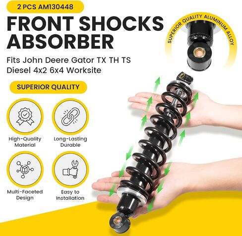 1 Pair AM130448 Front Shocks Absorber Fits John Deere Gator TX TH TS Diesel 4x2 6x4 Worksite in Saudi Arabia