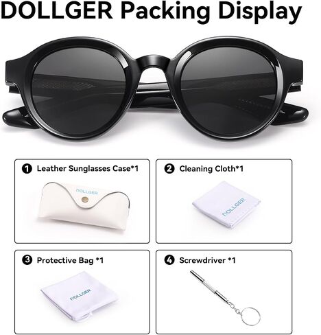 Round Acetate Polarized Sunglasses for Women Men Trendy UV Protection Retro Circle Sunnies in Saudi Arabia