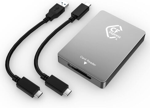 قارئ بطاقات CFexpress من النوع A، قارئ بطاقات ذاكرة USB 3.1 Gen 2 بسرعة 10 جيجابت في الثانية CF Express من الألومنيوم محمول مع كابل من النوع A من النوع C، يدعم قارئ CFexpress من النوع A Windows/MacOS/Linux/Android in Saudi Arabia